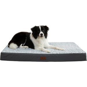 Pets Dark Grey Polyester Orthopedic Dog Bed for Medium Dogs